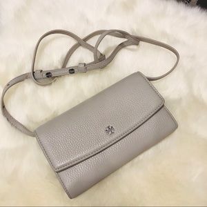 Authentic Tory Burch mini flap crossbody wallet